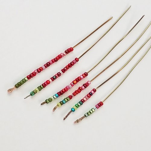 Debbie Blair's Red Poppy Hoop Earrings with Beaded Fringe - , Contemporary Wire Jewelry, Loops, Wire Loop, Wrapped Wire Loop, Repeat this step to form a second set of matching dangles.    